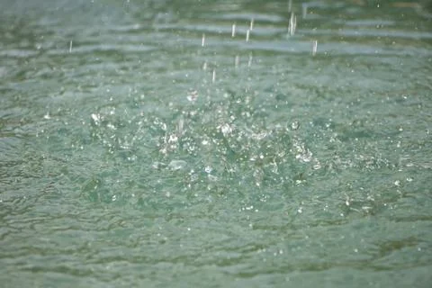 Image light drops on surface of water Stock Photos