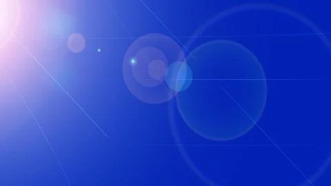 Image of light rays, stripes, speed and motion blur on a dark blue background Stock Illustration