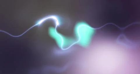 Image of light shapes moving on black background イラスト素材