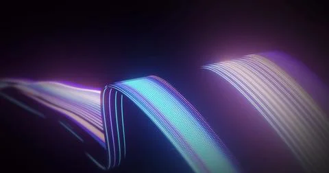 Image of light trails on black background Stock Illustration
