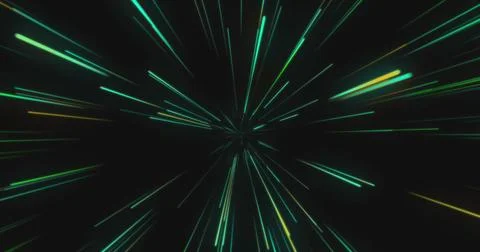 Image of light trails on black background Stockfoto's