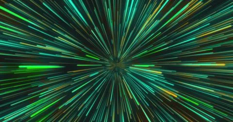 Image of light trails on black background Foto stock