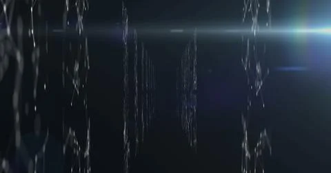 Image of lights and qr code in orange runnel 스톡 일러스트