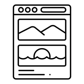 Image Line Icon Stock Illustration