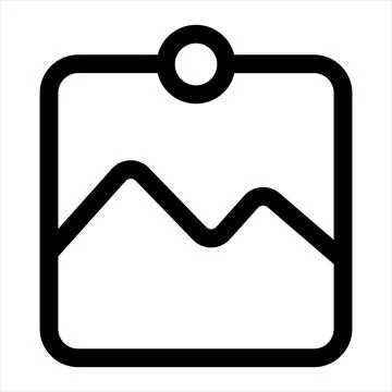 Image line icon vector illustration isolated on white background Stock Illustration