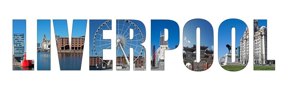 Image of Liverpool inserted into text Stock Illustration