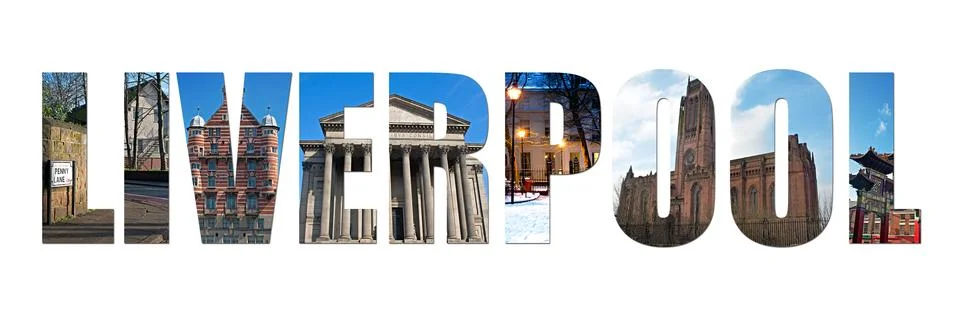 Image of Liverpool inserted into text Stock Illustration