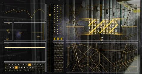 Image of loading circles, changing numbers, navigation pattern, computer la.. Foto stock