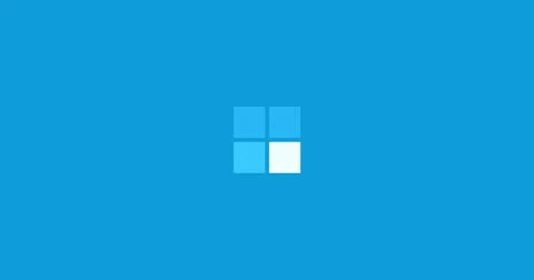 Image of loading digital interface squares flashing on blue background 스톡 일러스트