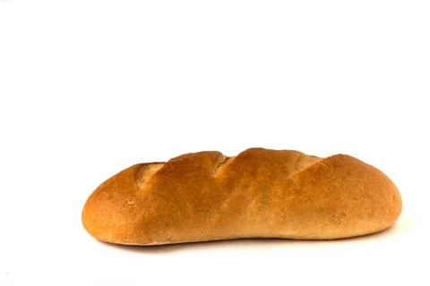 Image of a loaf of bread on a white background. Stock Photos