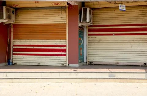 Image of lock down in India  due to corona virus Stock Photos