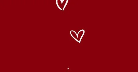 Image of looping heart shape against red background イラスト素材