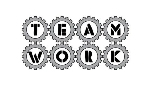 Image machine gears and transmission parts Stock Illustration