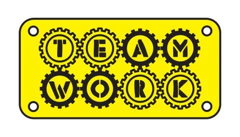 Image machine gears and transmission parts Stock Illustration