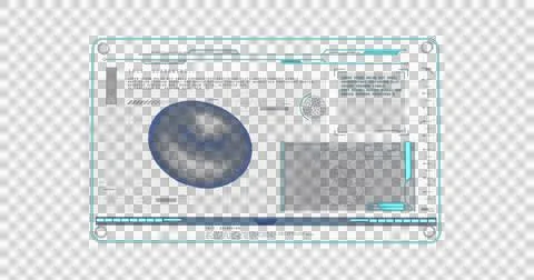 Image of macro cell spinning and medical data processing on screen イラスト素材