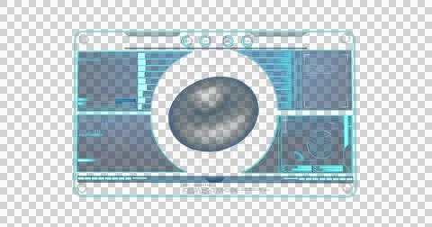 Image of macro cell spinning and medical data processing on screen イラスト素材