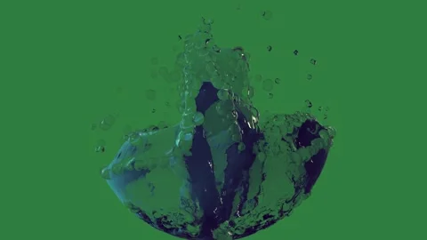 An image of man and drop water on pouring out it earth is covered splashing 스톡 동영상 337030675