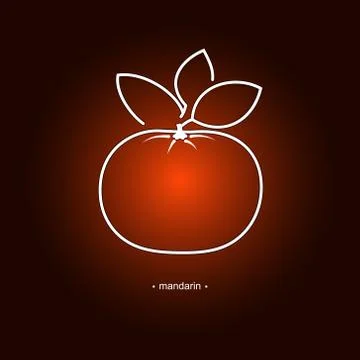 Image Mandarin in the Contours Stock Illustration