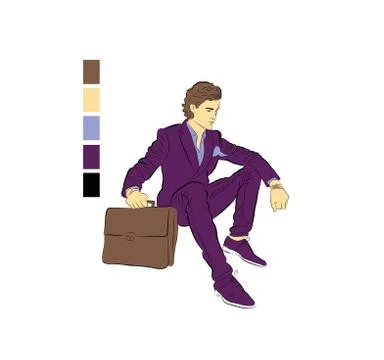 Image of a man's figure. Stock Illustration