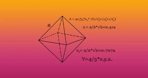 Image of mathematical data processing over pink background Stock Photos