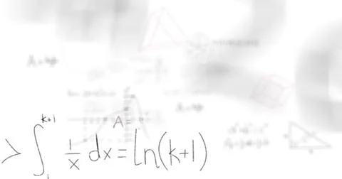 Image of mathematical data processing on white background 写真素材