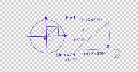 Image of mathematical equations over transparent background Stock Illustration