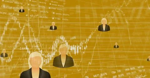 Image of media icons over data processing Stockillustratie