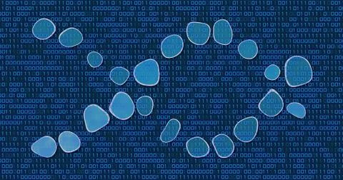 Image of medical data processing over black background 스톡 일러스트