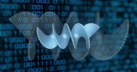 Image of medical data processing over dark background イラスト素材