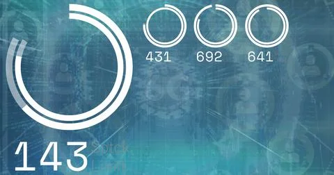 Image of medical data processing over clouds Stock Photos