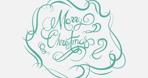 Image of merry christmas text over mathematical equations Stock Illustration