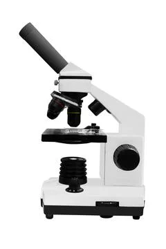 The image of microscope under the white background Foto stock