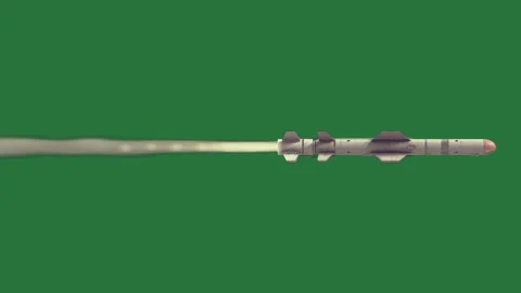 An image of a missile with green screen and on jet flying through the air it Stock Footage 335682870