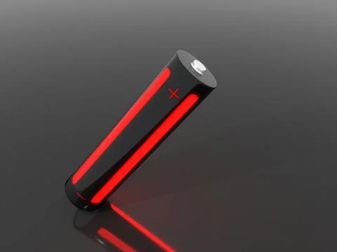 Image of a modern battery. Stock Illustration
