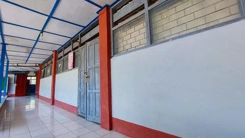 An image of a modest educational facility in Indonesia. Stock Photos