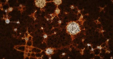 Image of molecules on black background Stock Photos