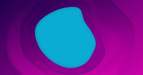 Image of morphing blue abstract shape moving on layered purple background Stock Photos