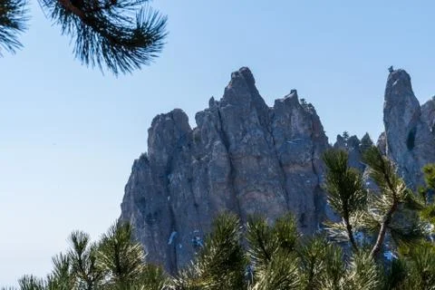 Image of a mountain peak. Stock Photos