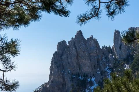 Image of a mountain peak. Stock Photos
