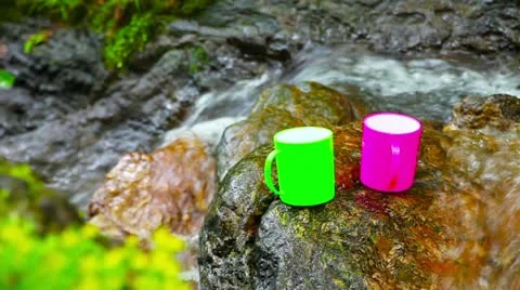 Image of a mountain summer camp Stock Footage 11075598