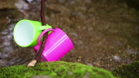 Image of a mountain summer camp Stock Footage 11075602