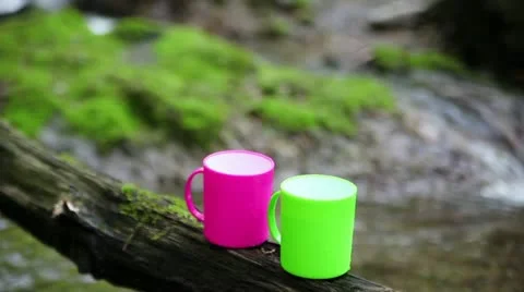 Image of a mountain summer camp Stock Footage 11075606