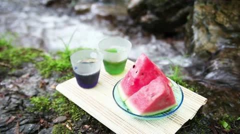 Image of a mountain summer camp Stock Footage 11075692