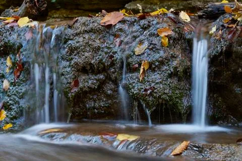 Image of a mountain waterfall. Stock Photos