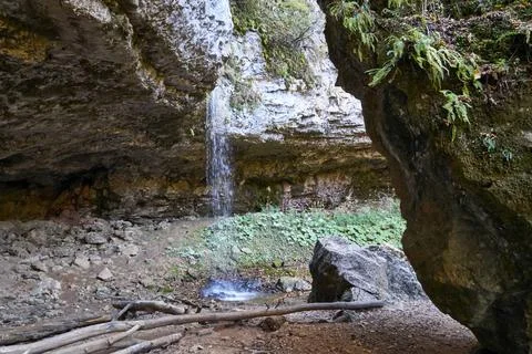 Image of a mountain waterfall. Stock Photos