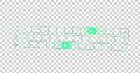 Image of moving keyword with letters over transparent background Ilustração Stock