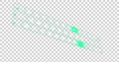 Image of moving keyword with letters over transparent background Ilustração Stock