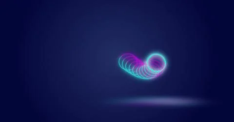 Image of moving looping circles against abstract background Stock Photos