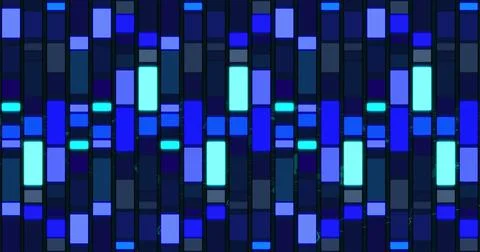 Image of moving shapes on black background Stock Illustration
