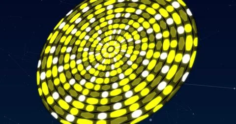 Image of moving shapes on black background Stock Illustration